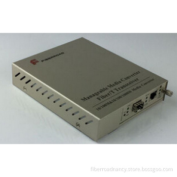 One to One Managed Gigabit Fiber Optic Media Converter with remote control